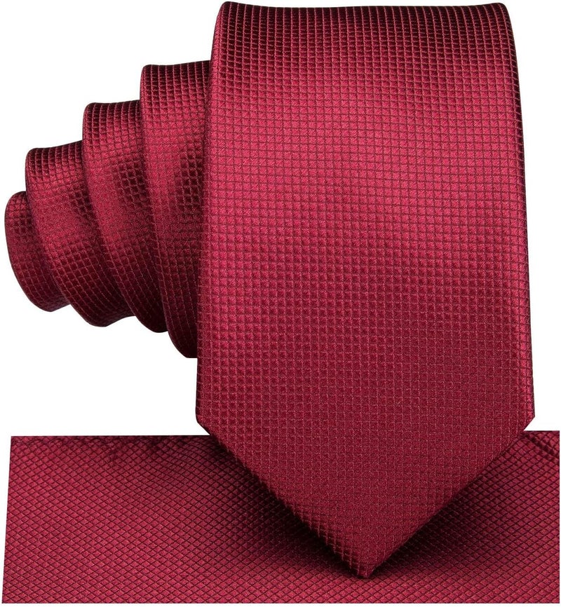 Dubulle Ties for Boys Self Tie Silk Paisely Striped Kids Necktie and Pocket Square Set for Age 8-11 - Image 1